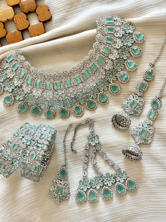 Choker Sets, Choker Necklace Set, Bridal Choker Necklace, High-Quality Choker Necklace, VOL=1LUCKYCOL(LIGHTGREEN)CHO2