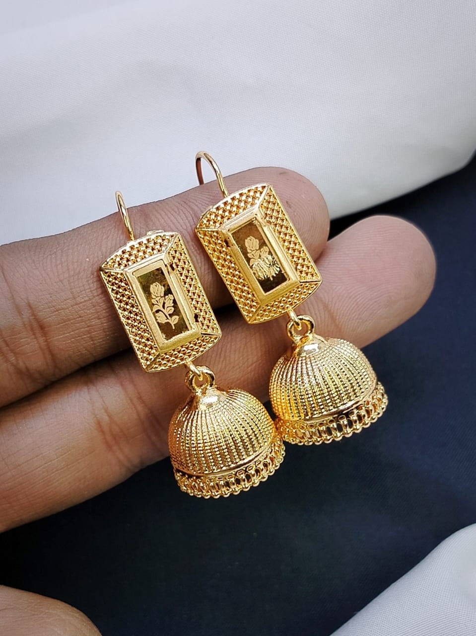 Jhumkis⚫⚪⚫ Delicate Design Fancy Zircon Set Gold Plated item 8 Different Designs Premium Quality