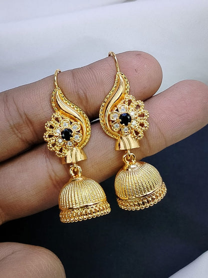 Jhumkis⚫⚪⚫ Delicate Design Fancy Zircon Set Gold Plated item 8 Different Designs Premium Quality