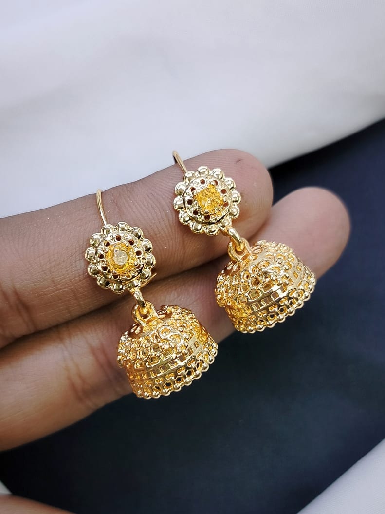 Jhumkis⚫⚪⚫ Delicate Design Fancy Zircon Set Gold Plated item 8 Different Designs Premium Quality